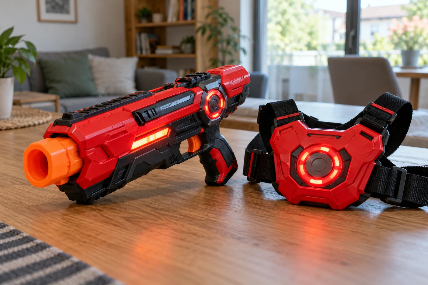 Speelgoedblaster met bijpassende borstsensor
